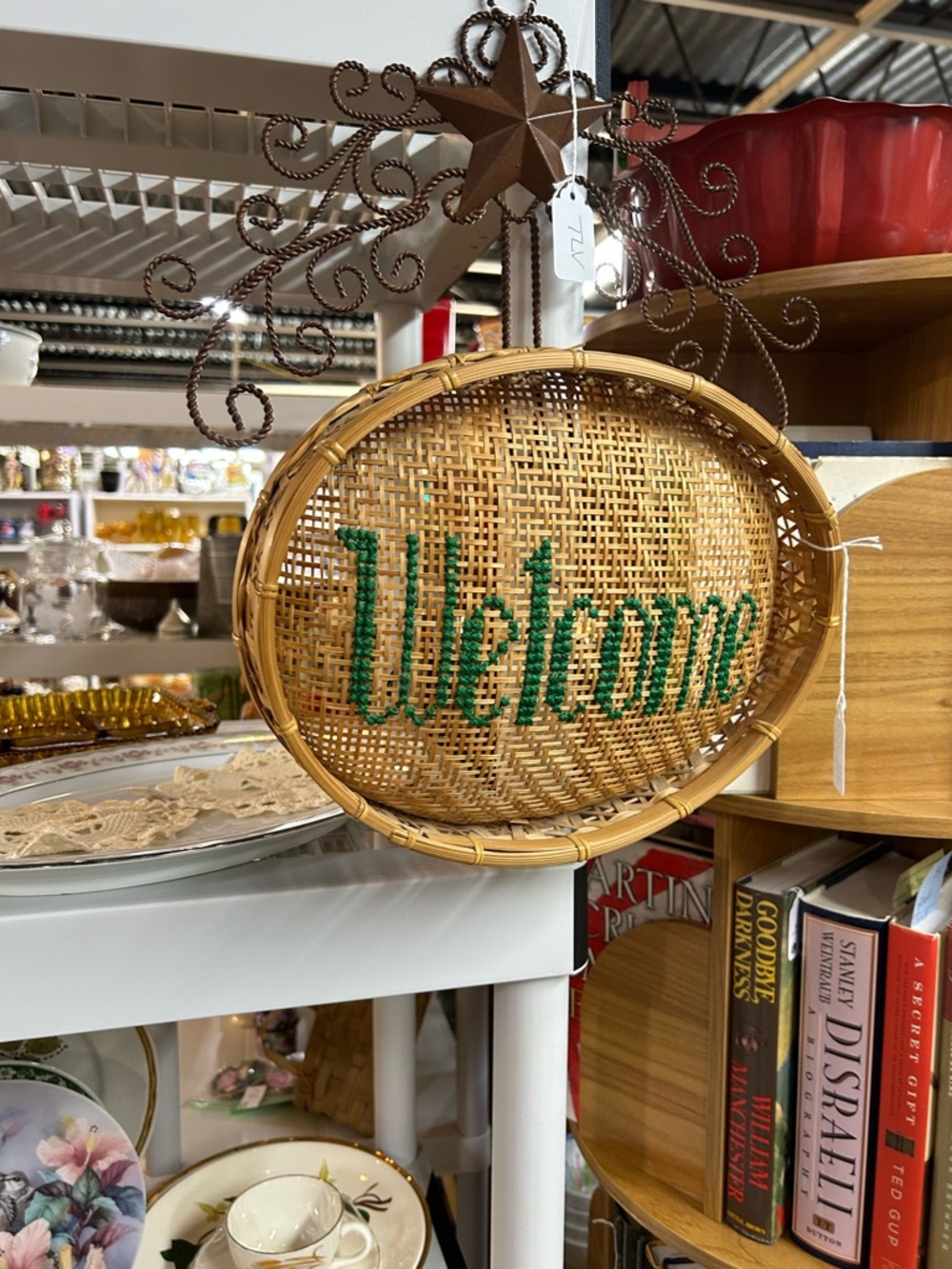 Woven 'Welcome' Wall Hanging - Green Lettering